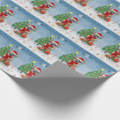 Rhodezische rugzak met sneeuwkerstcadeau cadeaupapier (Hoek)