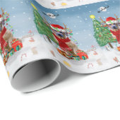 Rhodezische rugzak met sneeuwkerstcadeau cadeaupapier (Rol Hoek)