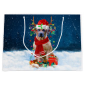 Rhodezische rugzak met sneeuwkerstcadeau groot cadeauzakje (Voorkant)