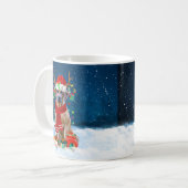 Rhodezische rugzak met sneeuwkerstcadeau koffiemok (Voorkant links)