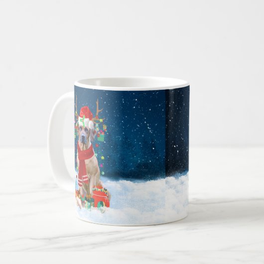 Rhodezische rugzak met sneeuwkerstcadeau koffiemok (Voorkant links)