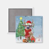 Rhodezische rugzak met sneeuwkerstcadeau magneet (Voorkant / Achterkant)