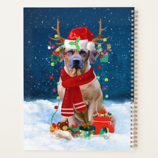 Rhodezische rugzak met sneeuwkerstcadeau planner (Achterkant)