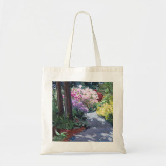 Rhodies op de canvas tas van het pad