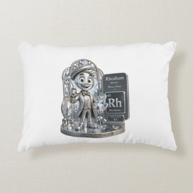 Rhodium karakter van ATOMIVRA™ Accent Kussen (Voorkant)