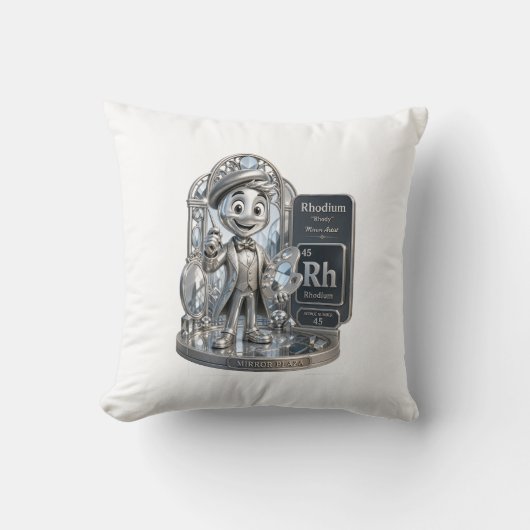 Rhodium karakter van ATOMIVRA™ Kussen (Voorkant)