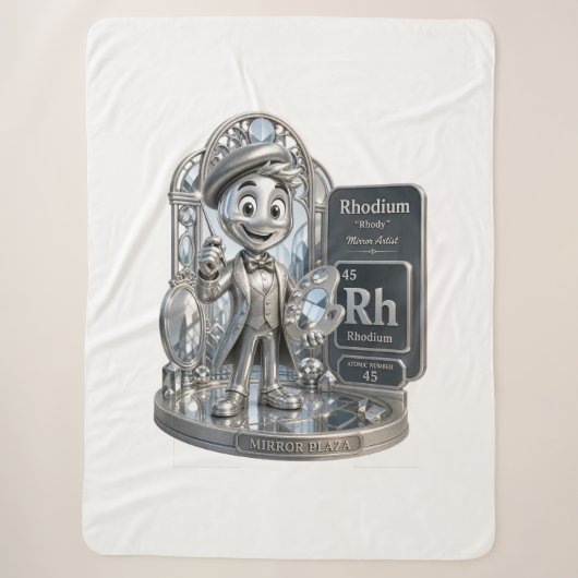 Rhodium karakter van ATOMIVRA™ Sherpa Deken (Voorkant)