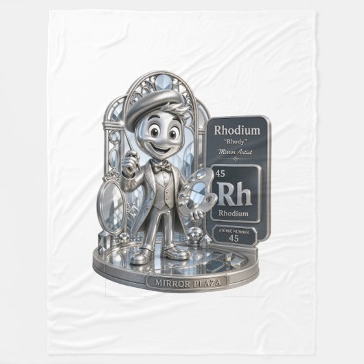 Rhodium-personage uit de ATOMIVRA™ Fleece Deken (Voorkant)