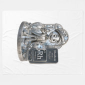 Rhodium-personage uit de ATOMIVRA™ Fleece Deken (Voorkant (Horizontaal))