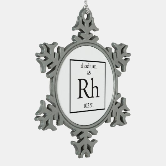 Rhodium Tin Sneeuwvlok Ornament (Links)