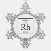 Rhodium Tin Sneeuwvlok Ornament (Voorkant)