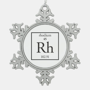 Rhodium Tin Sneeuwvlok Ornament