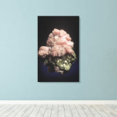 Rhodochrosiet kristallen (MnCO3) op Pyriet, een er Canvas Afdruk (Insitu (Houten vloer))