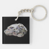 Rhodochrosiet-pyriet-fluoriet-toermalijn Sleutelhanger (Achterkant)