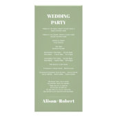 Rhododedron branch and flowers wedding program reclamekaart (Achterkant)