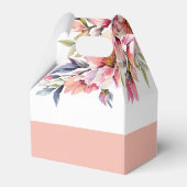 Rhododendron and flowers bold typography wedding bedankdoosjes (Achterkant)