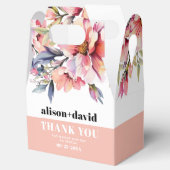 Rhododendron and flowers bold typography wedding bedankdoosjes (Geopend)