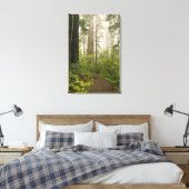 Rhododendron bloeit tussen de Coast Redwoods / Canvas Afdruk (Insitu (Slaapkamer))