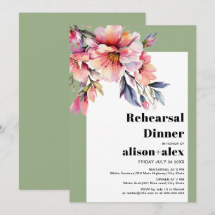 Rhododendron bloemen huwelijksrepetitie diner kaart