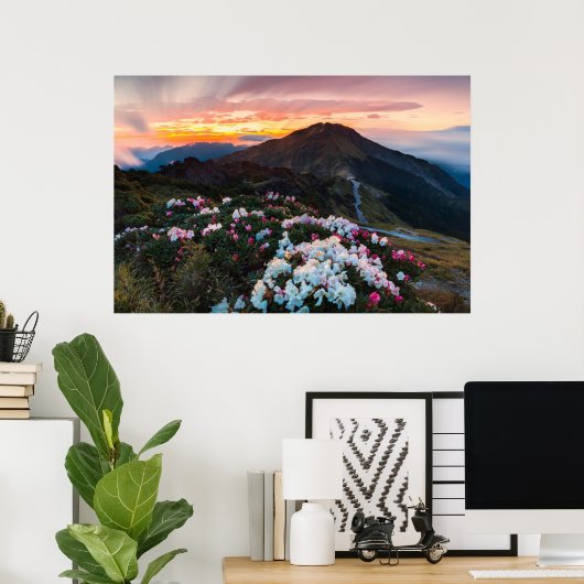 Rhododendron Blooming | Nationaal park Taroko Poster (Thuiskantoor)