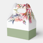 Rhododendron branch flowers typography wedding bedankdoosjes (Achterkant)