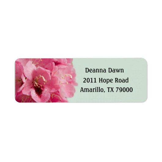Rhododendron Elegant bloemenlabel Etiket (Voorkant)