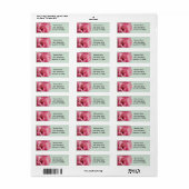 Rhododendron Elegant bloemenlabel Etiket (Full Sheet)
