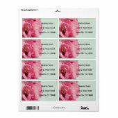 Rhododendron Elegant Floral Shipping Label (Full Sheet)