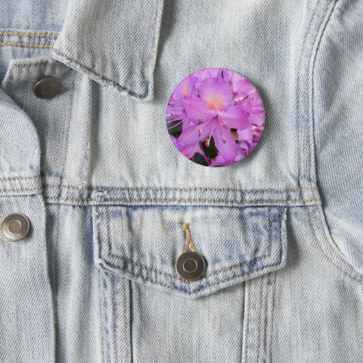 Rhododendron Flower Badge Ronde Button 5,7 Cm (In situ)