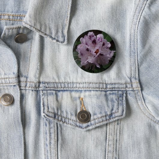 Rhododendron Flower Badge Ronde Button 5,7 Cm (In situ)