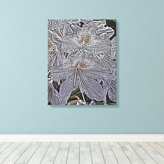RHODODENDRON FLOWERS CANVAS AFDRUK (Insitu (Houten vloer))