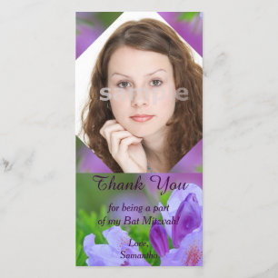 Rhododendron Na de regen Bat Mitzvah Dank je Bedankkaart
