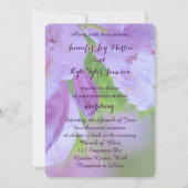 Rhododendron na de regen bruiloft kaart (Voorkant)