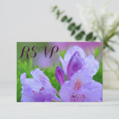 Rhododendron na regen bruiloft RSVP (Staand voorkant)