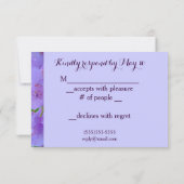 Rhododendron na Verloving van Regenbruiloft RSVP (Achterkant)