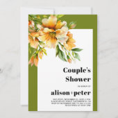 Rhododendron orange yellow flowers couple's shower kaart (Voorkant)