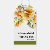 Rhododendron orange yellow flowers fall wedding cadeaulabel (Achterkant)