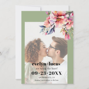 Rhododendron roze bloemen foto bruiloft save the date