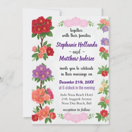 Rhododendron Schoonheid Energie Levendige Essentie Kaart (Voorkant)