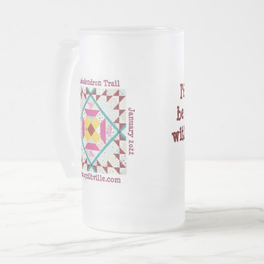 Rhododendron Trail glass stein Matglas Bierpul (Voorkant links)
