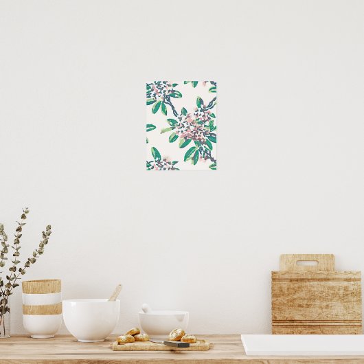 Rhododendron Waterverf Print (Keuken)