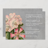 Rhododendron Wedding Invitations Kaart (Voorkant / Achterkant)
