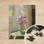 Rhododendrons door een Venster | Jessica Hayllar Legpuzzel<br><div class="desc">Rhododendrons door een Window van de Britse kunstenaar en schilder Jessica Hayllar. Het mooie kunstschilderij toont een inwendig stilleven met een prachtige roze florale constructie in een vaas. Gebruik de ontwerphulpmiddelen om douanetekst toe te voegen of het afbeelding te personaliseren.</div>