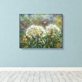 "Rhododendrons en bijen" Canvas Afdruk (Insitu (Houten vloer))