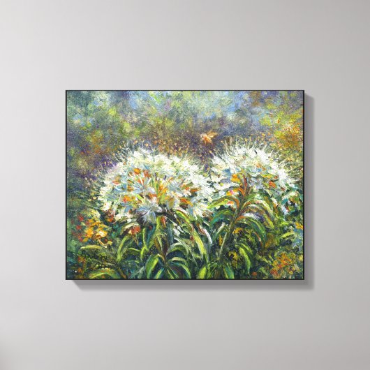 "Rhododendrons en bijen" Canvas Afdruk (Voorkant)