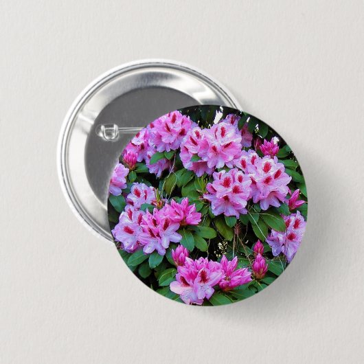 Rhododendrons Ronde Button 5,7 Cm (Voorkant /achterkant)