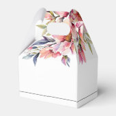 Rhododenron flowers black typography wedding bedankdoosjes (Achterkant)