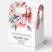 Rhododenron flowers black typography wedding bedankdoosjes (Geopend)