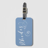 Rhodos Flag in Heart, Griekenland Bagagelabel (Voorkant (verticaal))