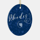 Rhodos Flag in Heart, Griekenland Snowflake Keramisch Ornament (Rechts)